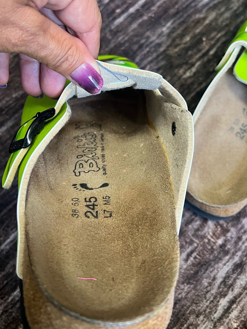 Birki’s by Birkenstock’s Lime Green Koala Clogs - Picture 5 of 7